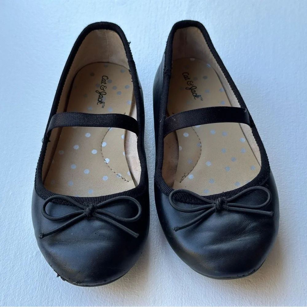 Cat & Jack Slip-On Ballet Flats Black size Toddler 10 - Picture 1 of 9